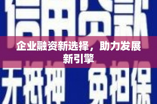 淮上企业融资新选择，助力发展新引擎