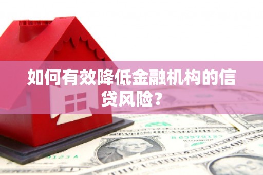 定安如何有效降低金融机构的信贷风险？