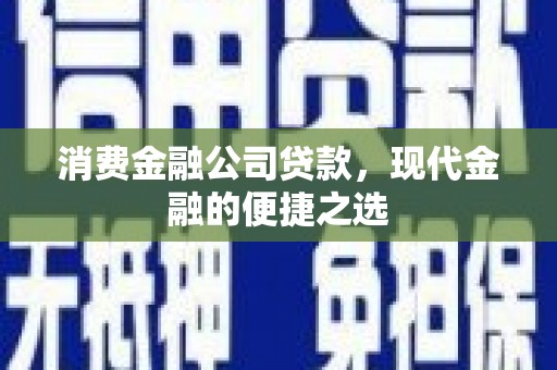 苍溪消费金融公司贷款，现代金融的便捷之选