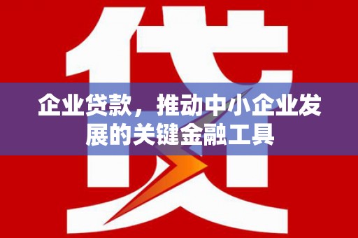 泗水企业贷款，推动中小企业发展的关键金融工具