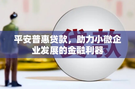 凌源平安普惠贷款，助力小微企业发展的金融利器