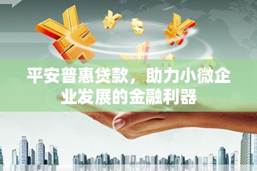 巍山平安普惠贷款，助力小微企业发展的金融利器