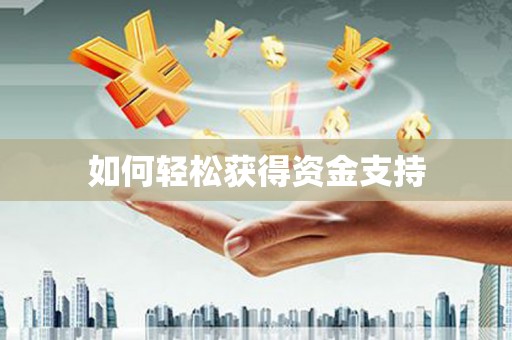 仁寿如何轻松获得资金支持